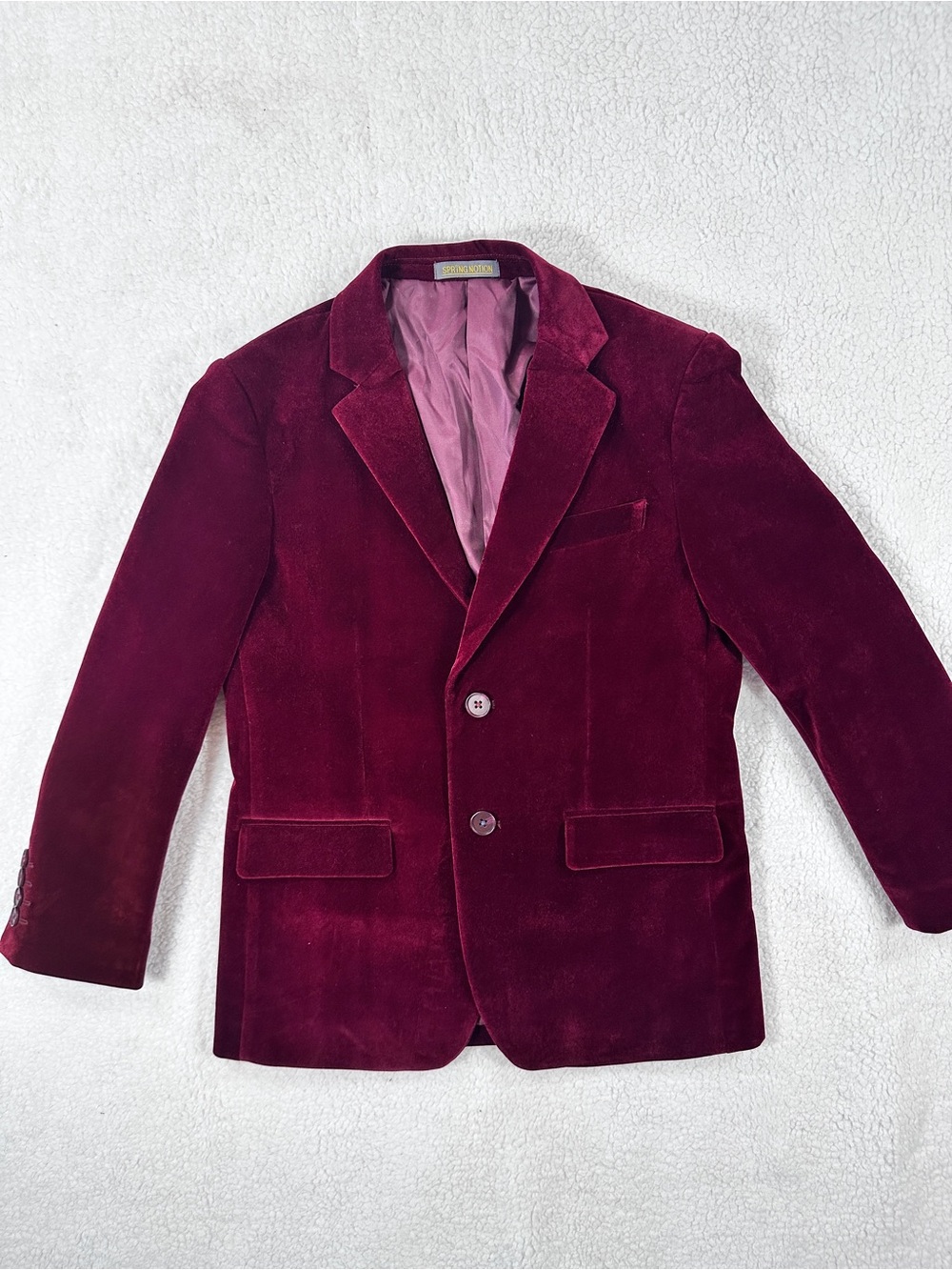 Children's Velvet Blazer - Burgundy Red Size 10 NWOT
